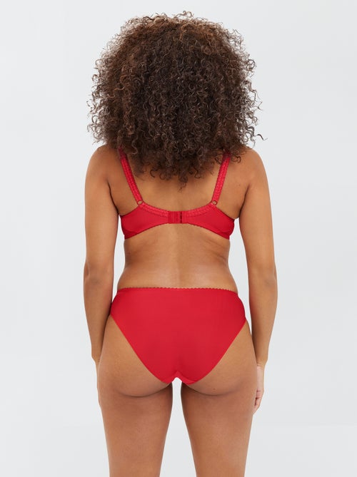 Soutien-gorge plongeant en dentelle avec armatures 'Sans Complexe' - Kiabi
