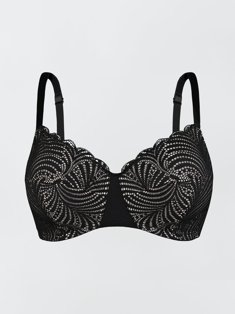 Soutien-gorge post-opératoire avec poche pour prothèse 'Sans complexe' Noir - Kiabi