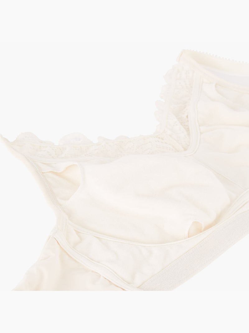 Soutien-gorge post opératoire brassière dentelle - rougegorge lingerie Ecru - Kiabi