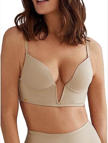 Soutien-gorge préformé décolleté profond curves