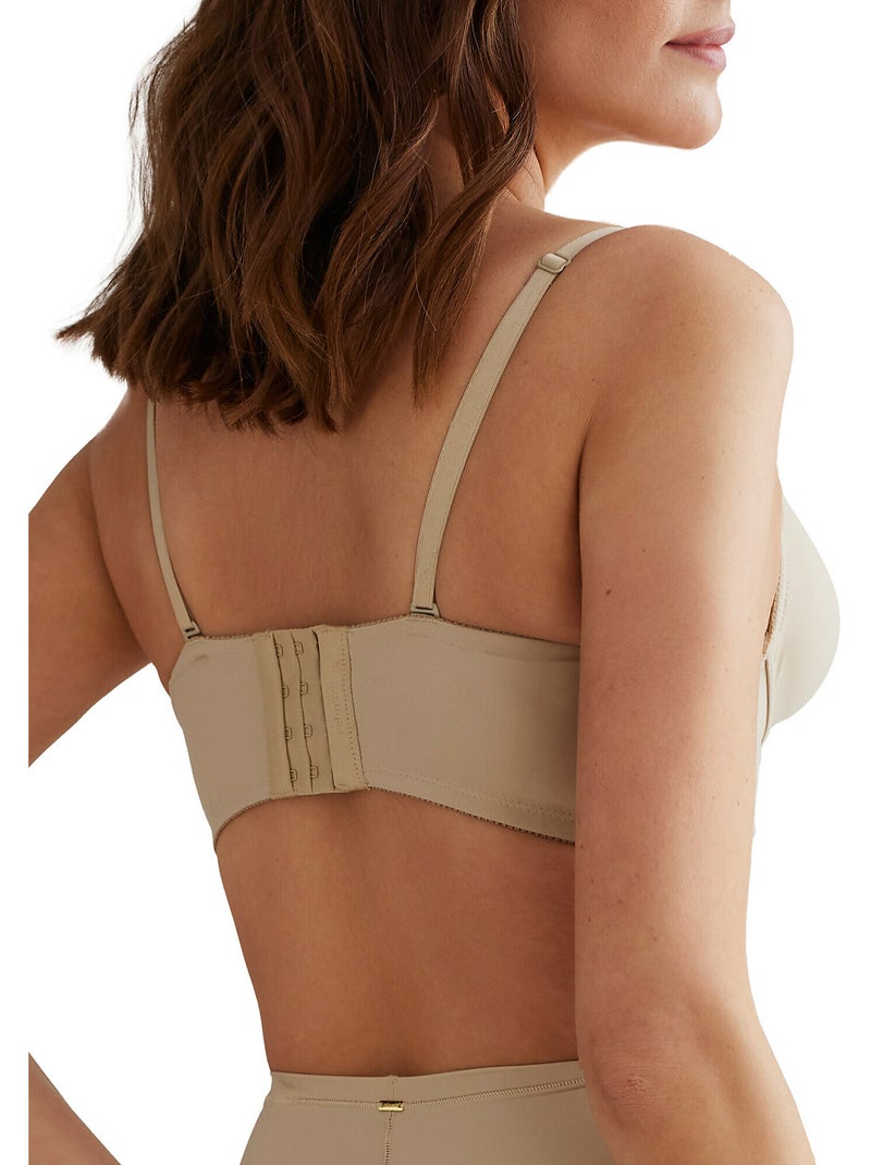 Soutien-gorge préformé décolleté profond curves Beige - Kiabi