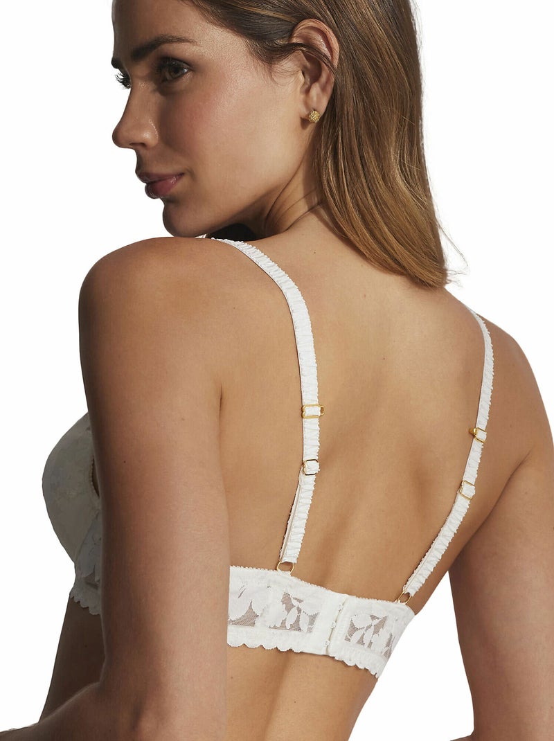 Soutien-gorge préformé décolleté profond gabrielle mariage Ecru - Kiabi