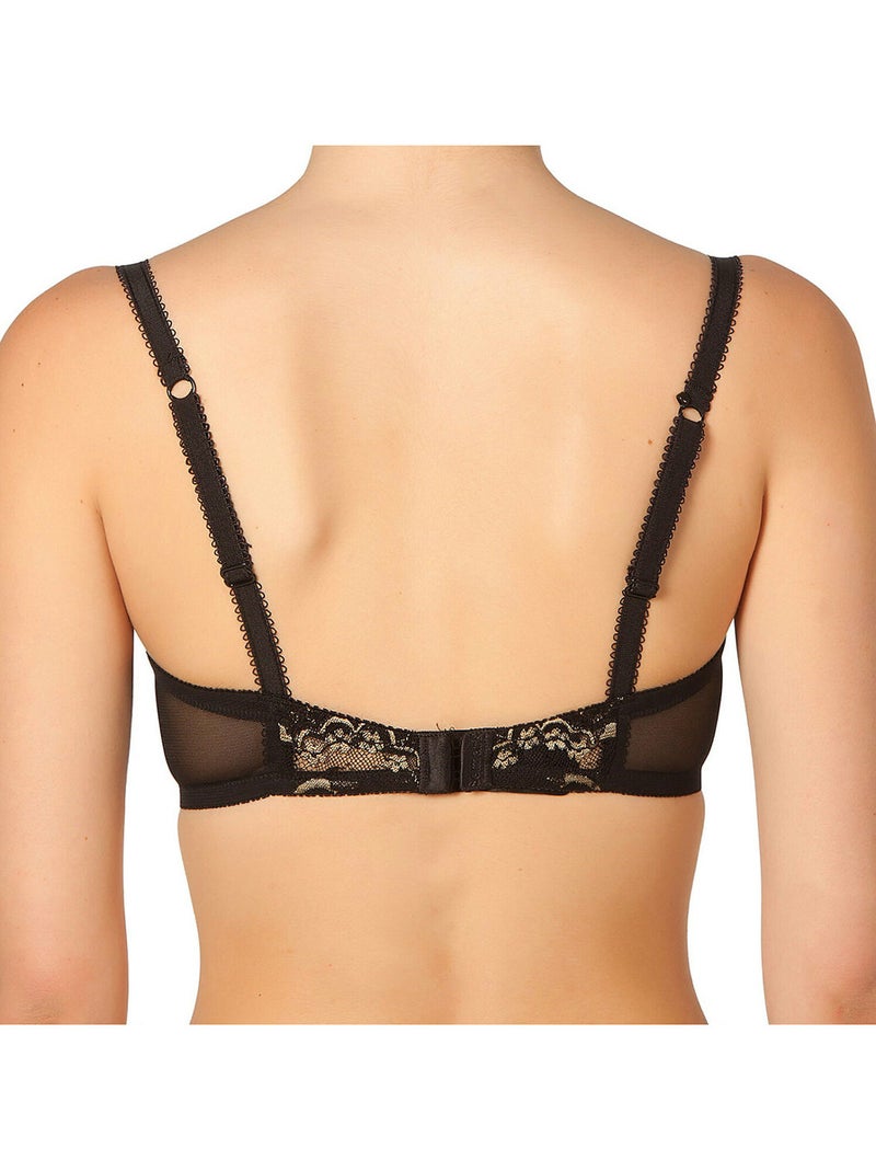 Soutien-gorge préformé plongeant samara Noir - Kiabi