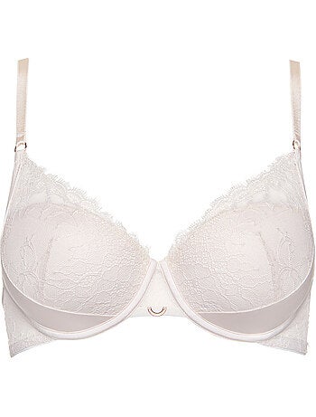 Soutien-gorge préformé rose mariage ivoire b à e