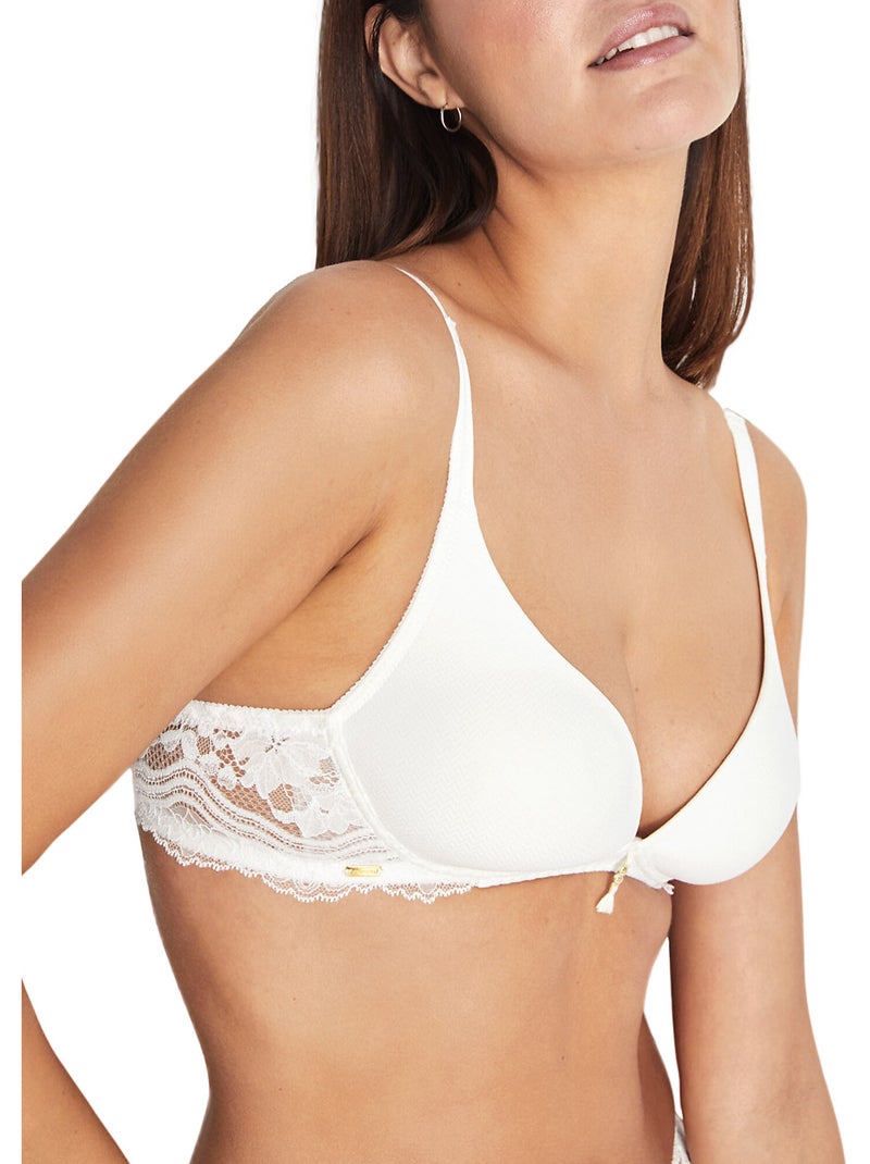 Soutien-gorge préformé sans armatures ludovica mariage Ecru - Kiabi