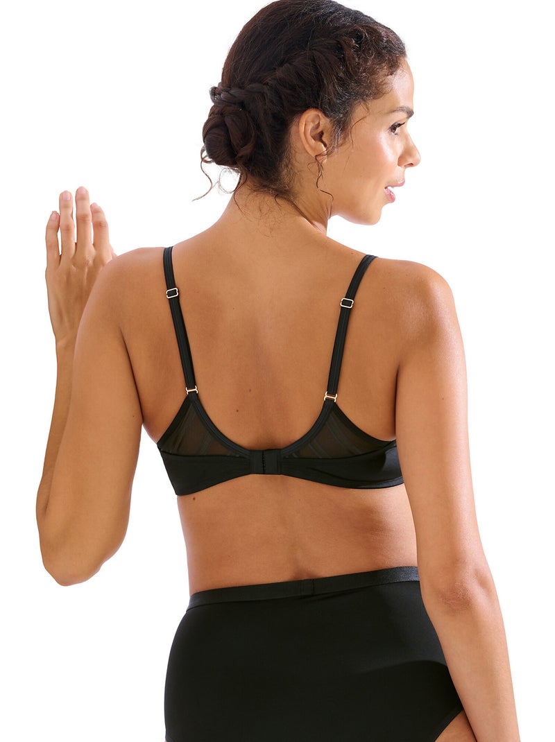 Soutien-gorge préformé sans armatures princess Noir - Kiabi