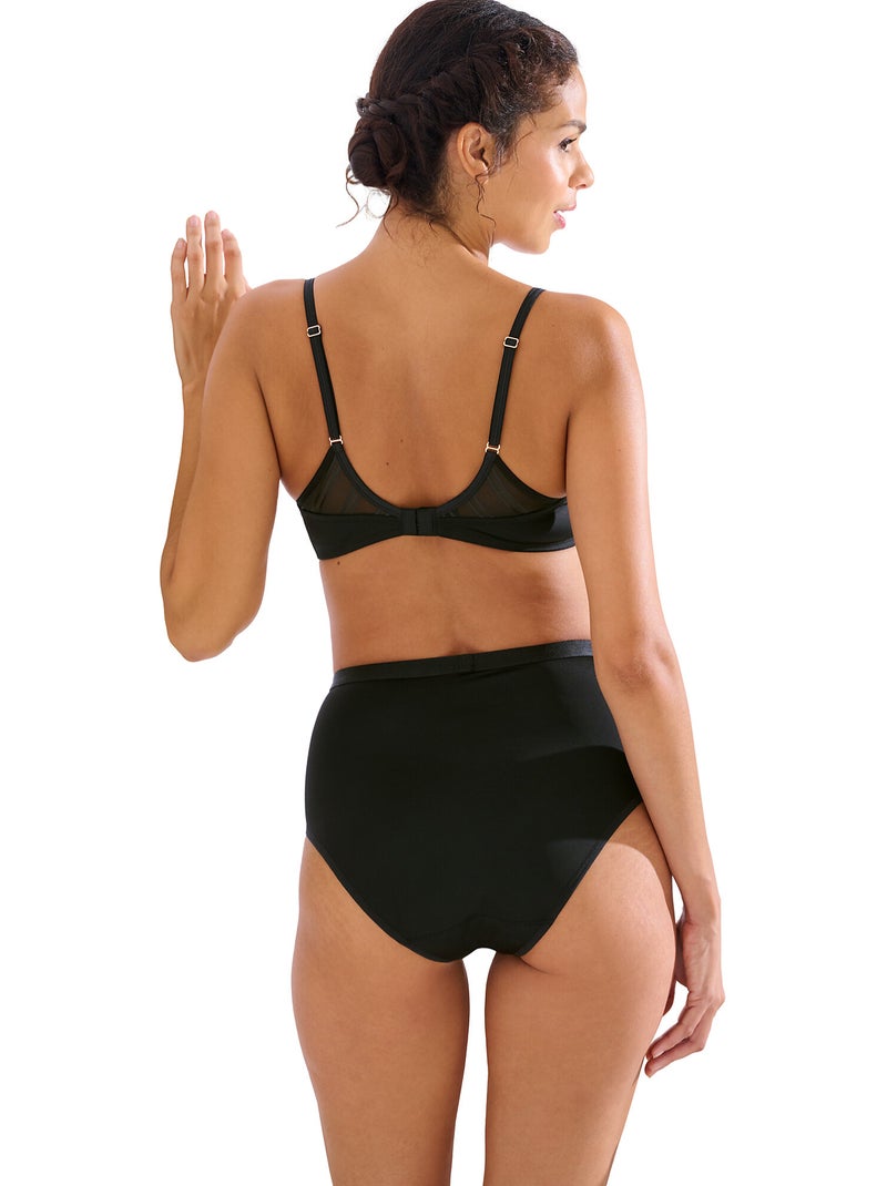 Soutien-gorge préformé sans armatures princess Noir - Kiabi