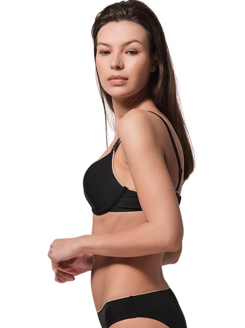 Soutien-gorge push-up décolleté miracle one noir - Kiabi