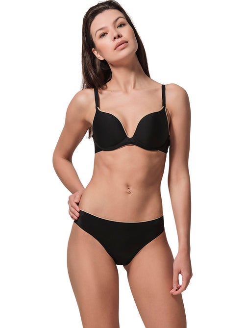 Soutien-gorge push-up décolleté miracle one noir - Kiabi