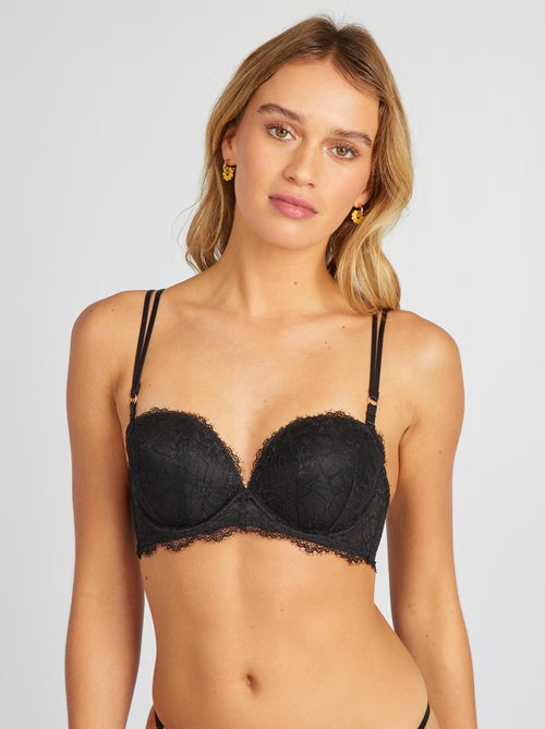 Soutien-gorge push up en dentelle - Kiabi