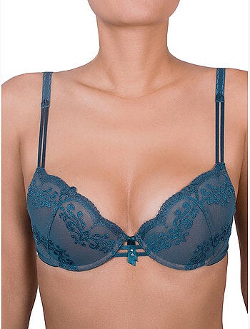 Soutien-gorge push-up gothic bleu