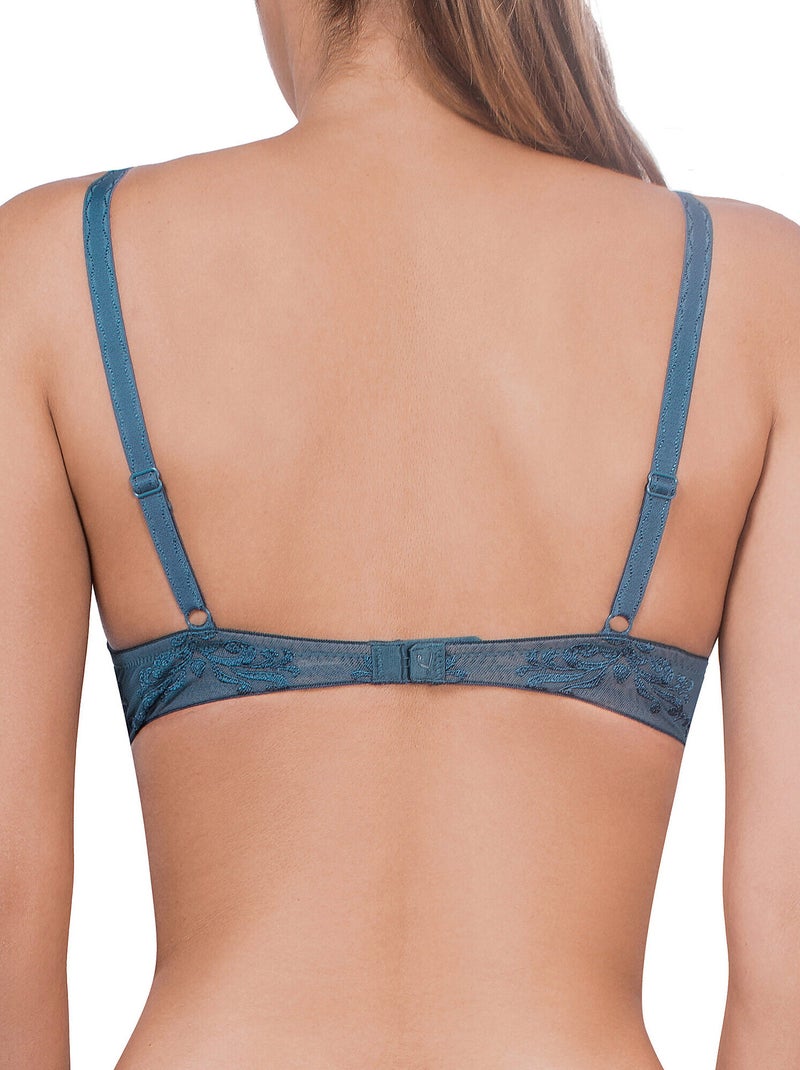 Soutien-gorge push-up gothic bleu Bleu - Kiabi