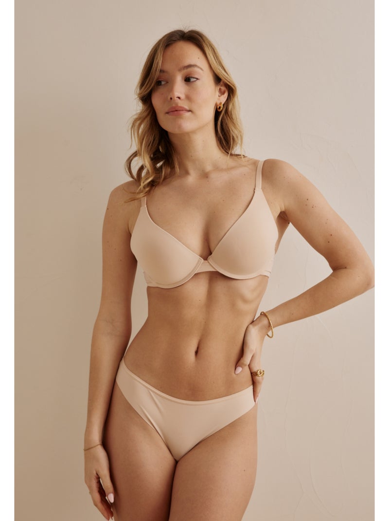 Soutien-gorge push-up plongeant dido Beige - Kiabi