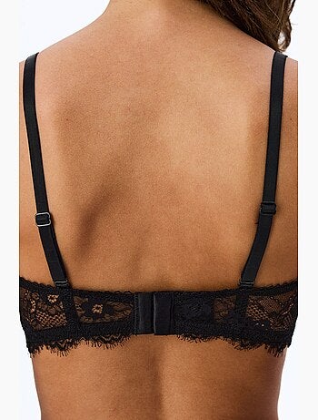 Soutien-gorge push-up rembourré à imprimé cœurs et fleurs penti