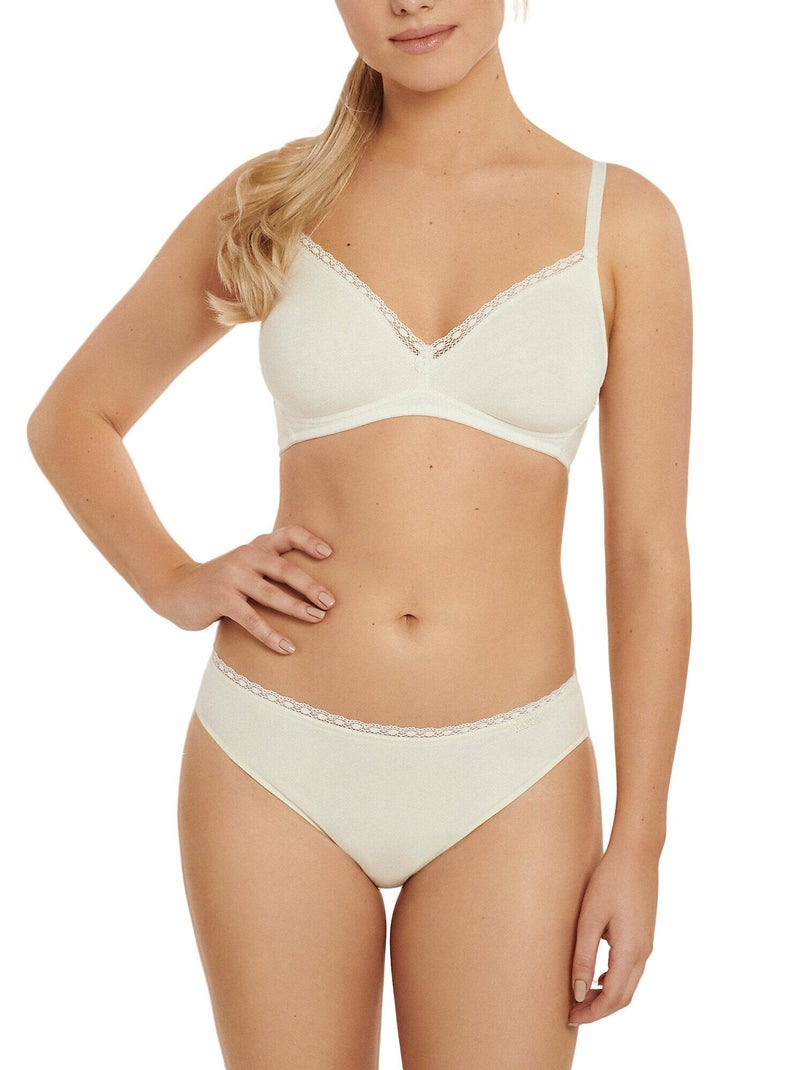 Soutien-gorge sans armatures ines Ecru - Kiabi