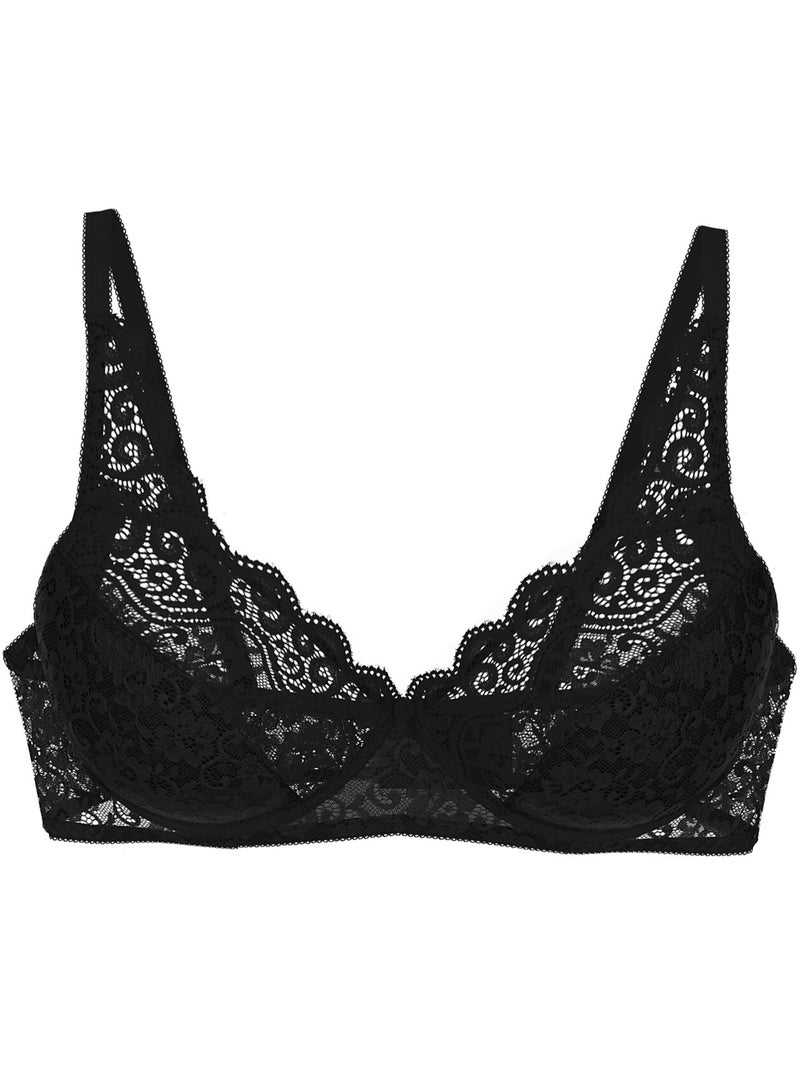 Soutien-gorge sans armatures n amourette Noir - Kiabi