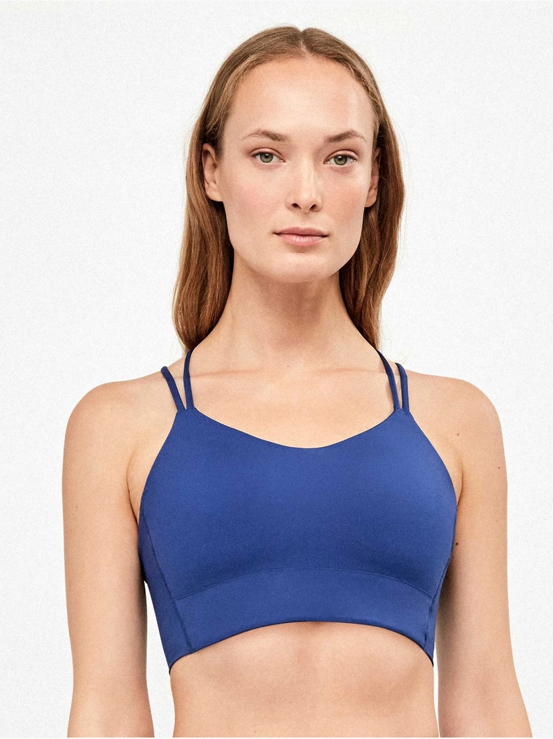 Soutien-gorge sportif demi-maintien Bleu marine - Kiabi