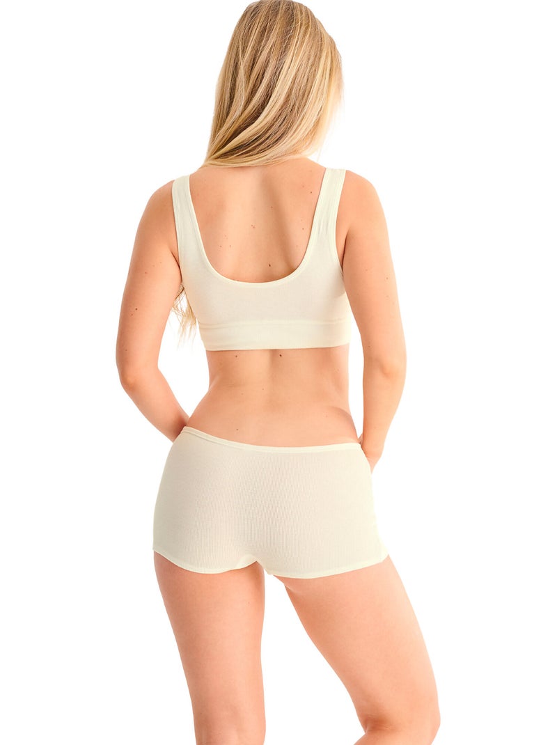 Soutien-gorge top brassière sans armatures freedom Ecru - Kiabi