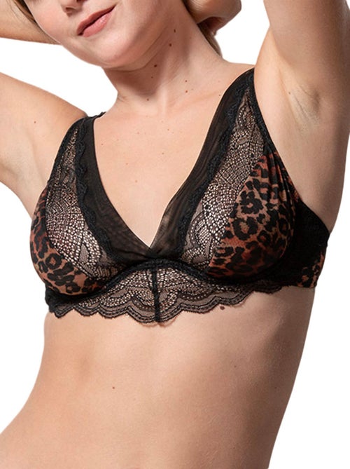 Soutien-gorge triangle armaturé wildcat noir - Kiabi