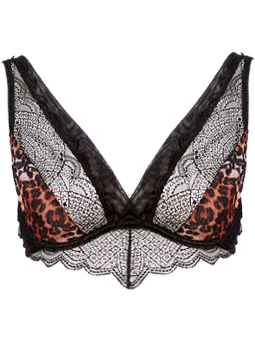 Soutien-gorge triangle armaturé wildcat noir - Kiabi