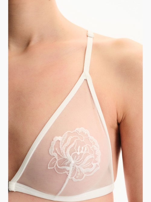 Soutien-gorge triangle broidery craquelé penti - Kiabi Soutien-gorge triangle broidery craquelé penti - Kiabi