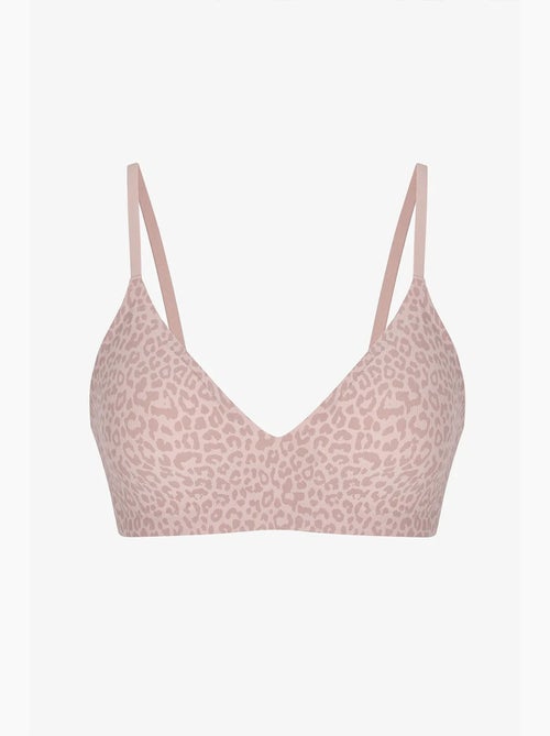 Soutien-gorge triangle côtelé à motif léopard avec coussinets amovibles penti - Kiabi Soutien-gorge triangle côtelé à motif léopard avec coussinets amovibles penti - Kiabi