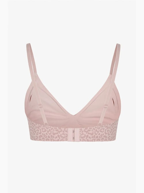 Soutien-gorge triangle côtelé à motif léopard avec coussinets amovibles penti - Kiabi Soutien-gorge triangle côtelé à motif léopard avec coussinets amovibles penti - Kiabi