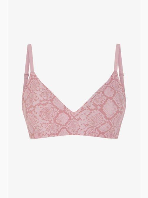 Soutien-gorge triangle effet tatouage à motif serpent, coques amovibles penti - Kiabi Soutien-gorge triangle effet tatouage à motif serpent, coques amovibles penti - Kiabi