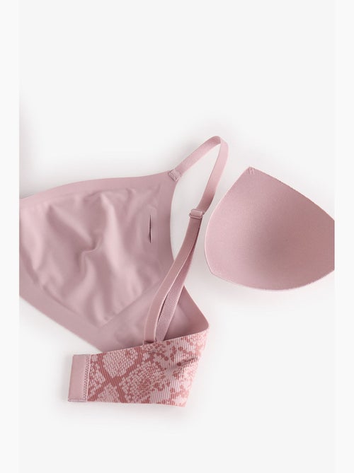 Soutien-gorge triangle effet tatouage à motif serpent, coques amovibles penti - Kiabi Soutien-gorge triangle effet tatouage à motif serpent, coques amovibles penti - Kiabi