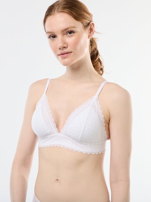 Soutien-gorge triangle en dentelle - Kiabi