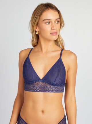 Soutien-gorge triangle en dentelle