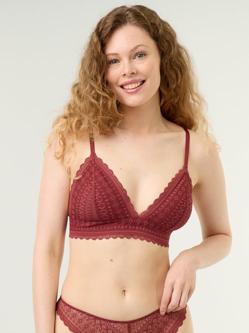Soutien-gorge triangle en dentelle - Kiabi
