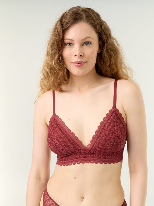 Soutien-gorge triangle en dentelle - Kiabi