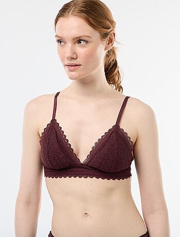 Soutien-gorge triangle en dentelle