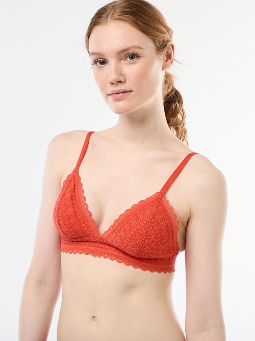 Soutien-gorge triangle en dentelle - Kiabi