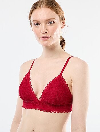Soutien-gorge triangle en dentelle