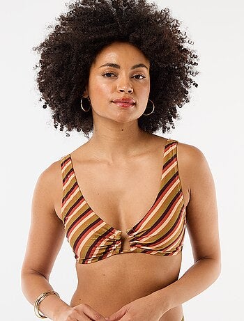 Soutien-gorge triangle en microfibre imprimé