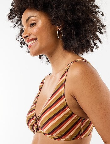 Soutien-gorge triangle en microfibre imprimé