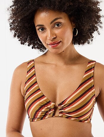 Soutien-gorge triangle en microfibre imprimé