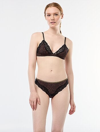 Soutien-gorge triangle imprimé sans armatures