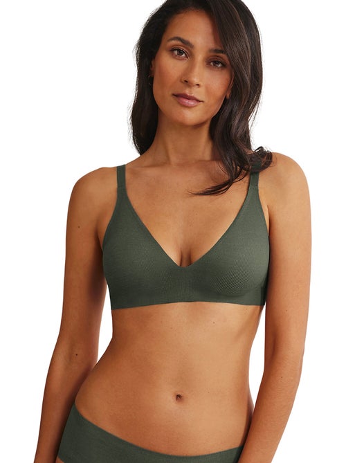 Soutien-gorge triangle préformé plongeant coques amovibles one - Kiabi Soutien-gorge triangle préformé plongeant coques amovibles one - Kiabi