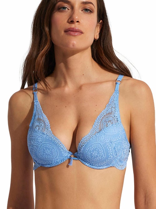 Soutien-gorge triangle préformé plongeant matilda - Kiabi Soutien-gorge triangle préformé plongeant matilda - Kiabi
