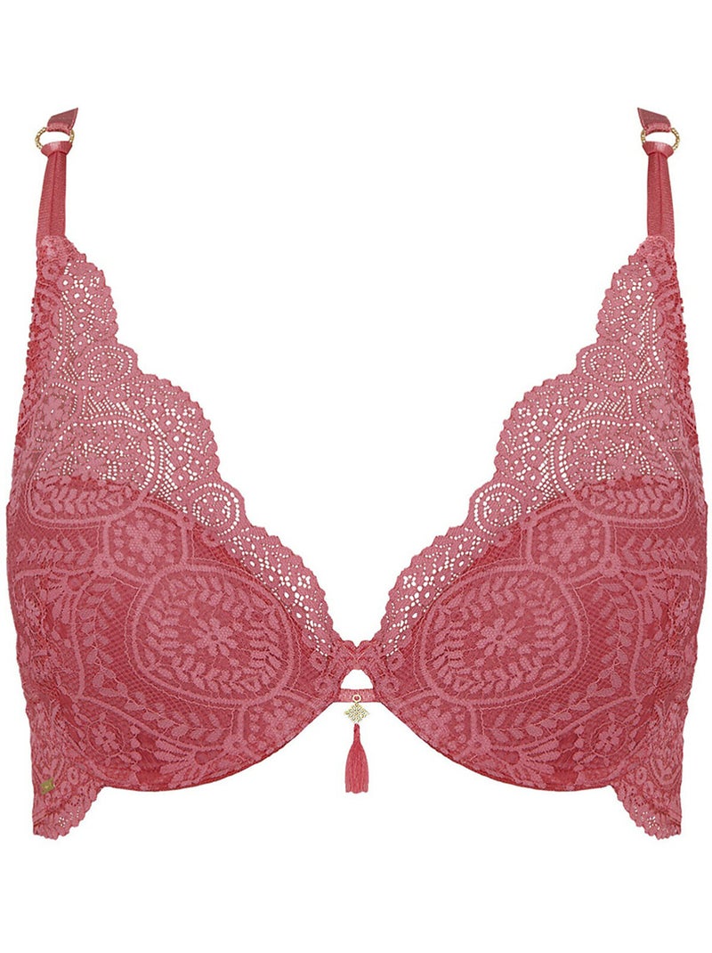 Soutien-gorge triangle préformé plongeant matilda Rose - Kiabi