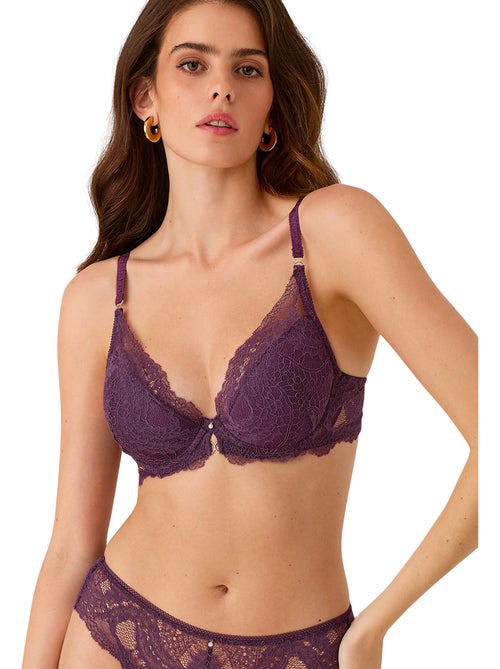 Soutien-gorge triangle préformé plongeant renatta - Kiabi Soutien-gorge triangle préformé plongeant renatta - Kiabi