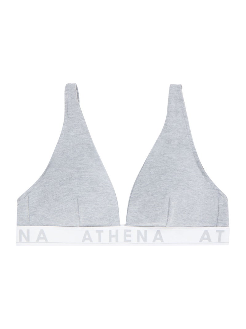 Soutien-gorge triangle sans armatures à coques amovibles femme easy color athena Gris - Kiabi