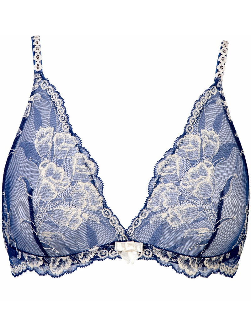 Soutien-gorge triangle sans armatures chiara Bleu marine - Kiabi