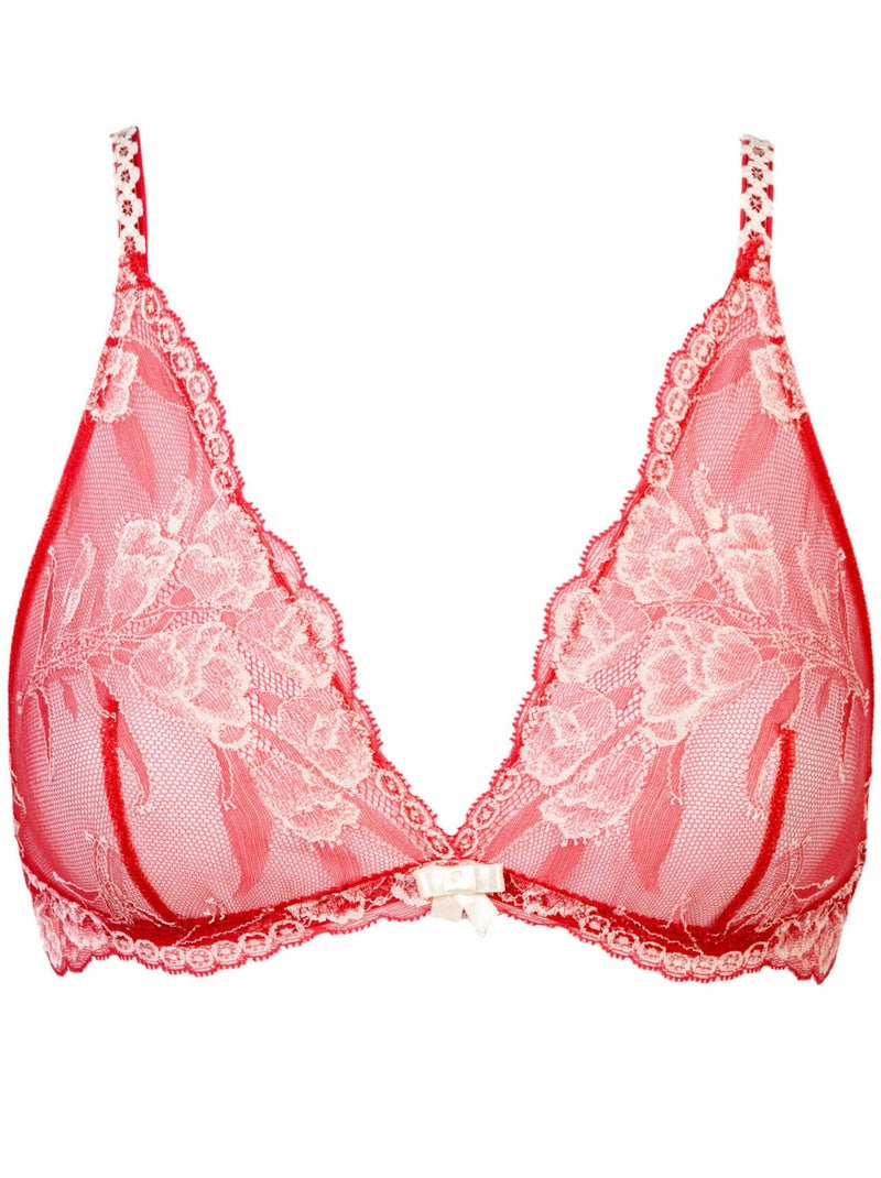 Soutien-gorge triangle sans armatures chiara Rouge - Kiabi