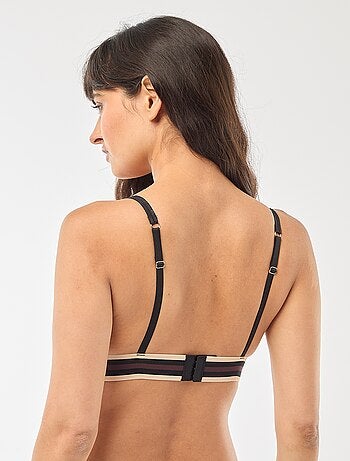 Soutien-gorge triangle satiné imprimé léopard