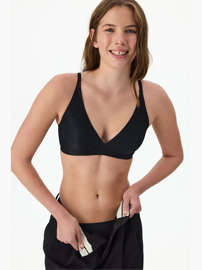 Soutien-gorge zerogram decolette invisible, avec coussinets penti Noir - Kiabi