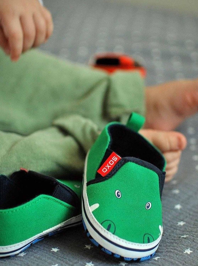Soxo | chaussons doux pour bébé crocodile Vert - Kiabi